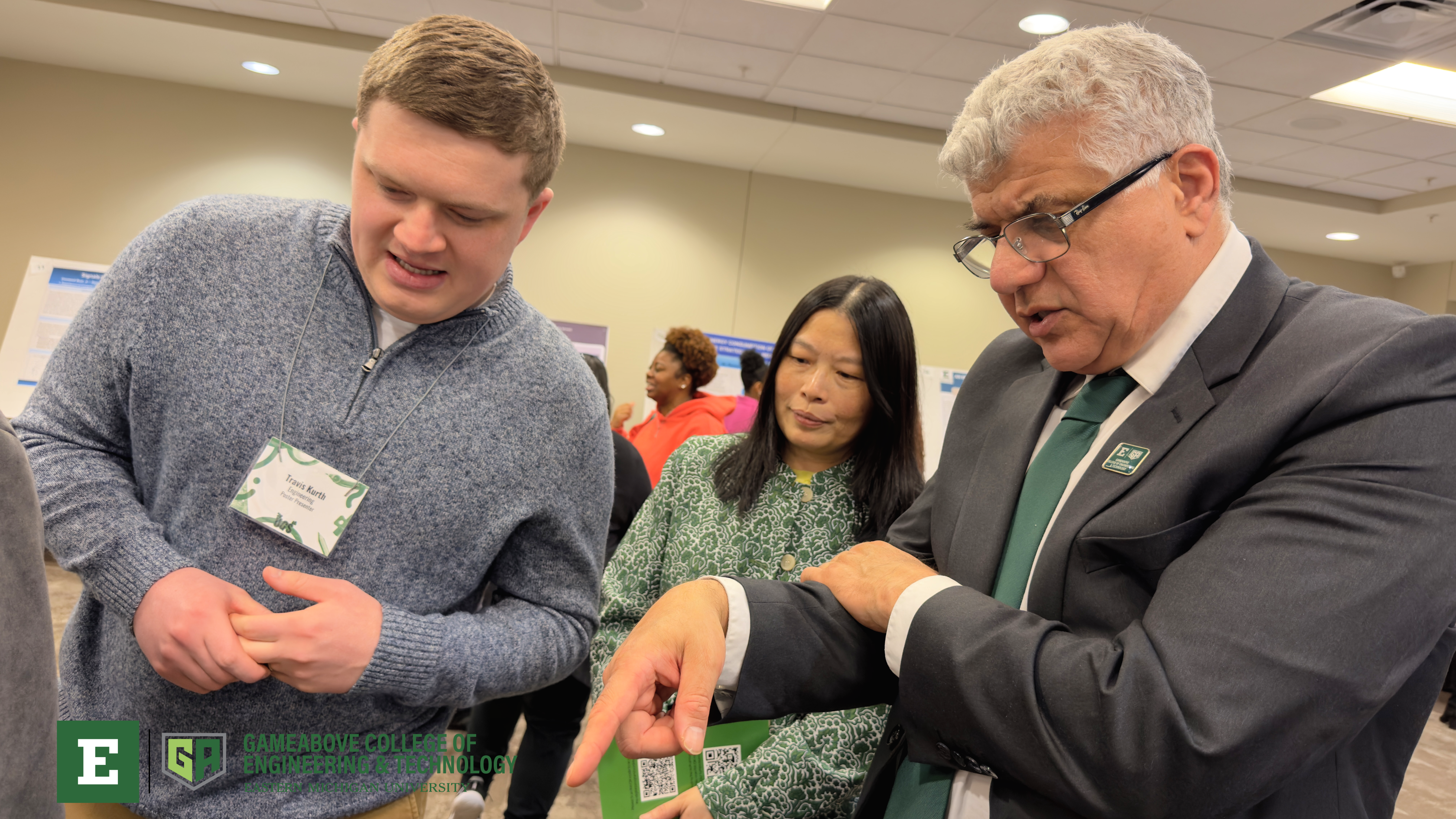 Eastern Michigan University picture of the Deanl with a student