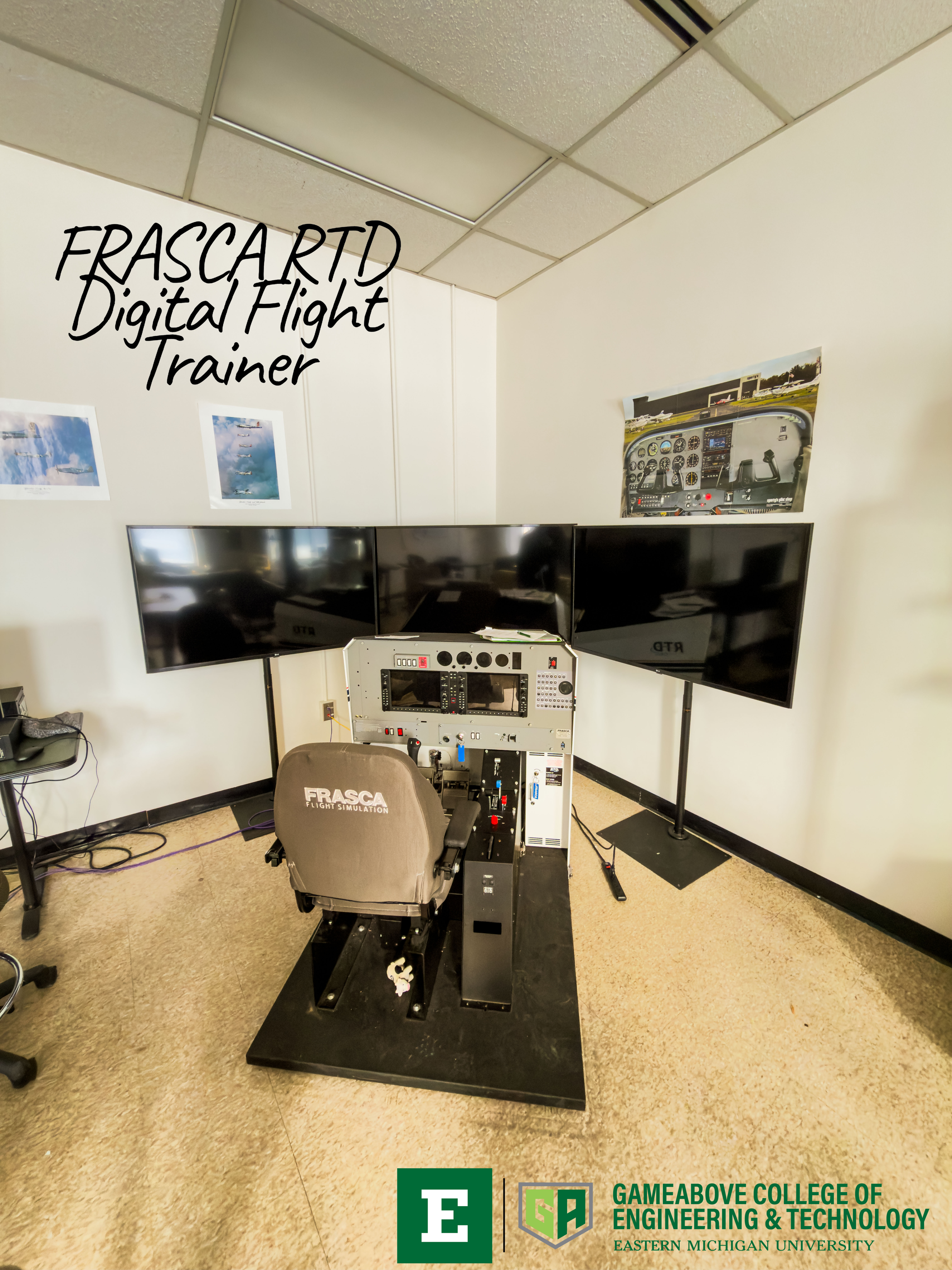 Eastern Michigan University photo of flight simulator equipment